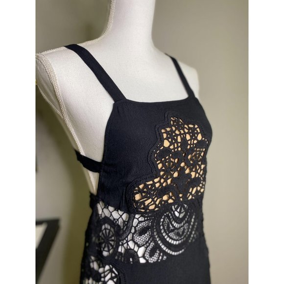 For Love & Lemons Gracey Tank Dress Black S - Picture 7 of 10